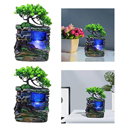 CALANDIS Tabletop Water Fountain Housewarming Gift Decorative for Meditation Desk with Mist