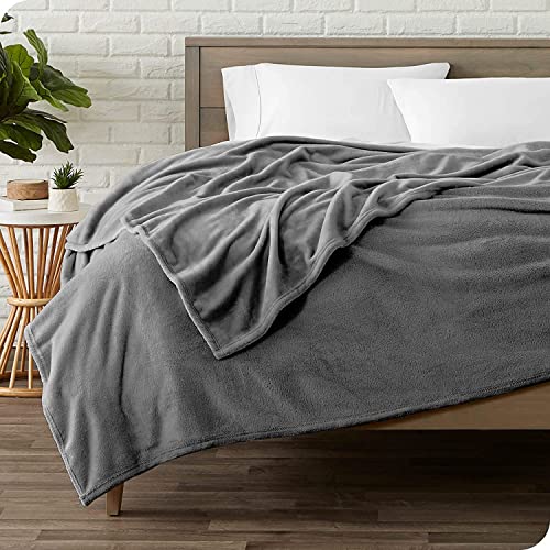 VAS COLLECTION® Premium Plush Single Blanket | 300 GSM Lightweight Cozy Soft for Bed, Sofa, Couch, Travel & Camping| 150x220 cm or 60X86 inches | Grey