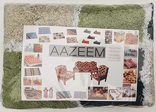 AAZEEM Abstract Cotton Door Mat - 16"x24", Multicolour