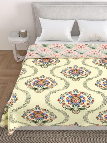 Salona Bichona Floral Cotton Flannel Double Dohar