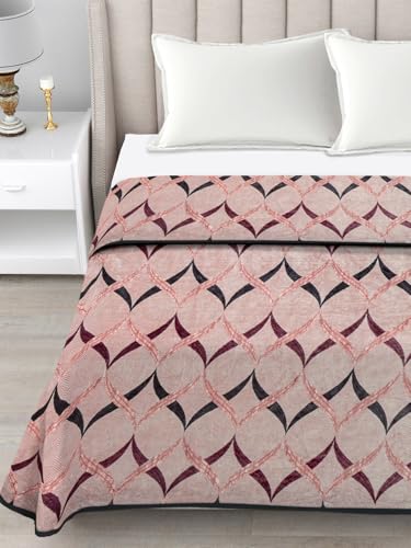 FABINALIV Multicolor Geometric 290 GSM Ultra Soft Double Bed AC Blanket (FLBK-1001-Multi)