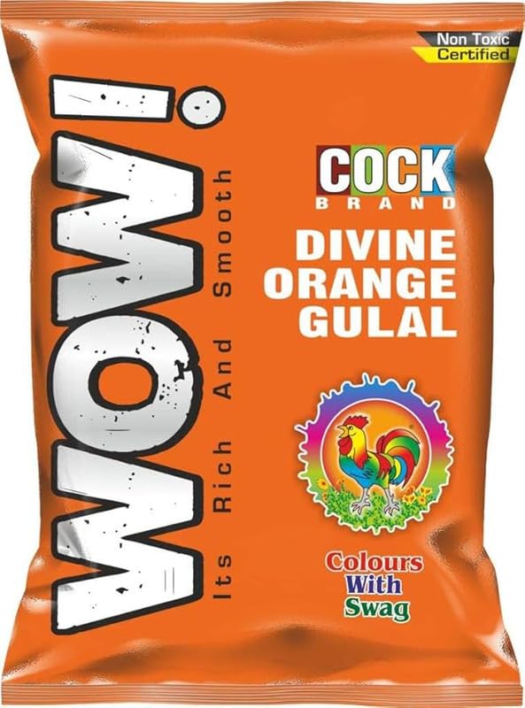 FETE PROPZ Wow Holi Colours - Natural Wow Holi Gulal Rang - Pack of 5 (80g x 10) Gulal Colours - Organic Holi Perfumed Gulal for Holi Rang Panchami for Kids Family Men Women 100% Safe