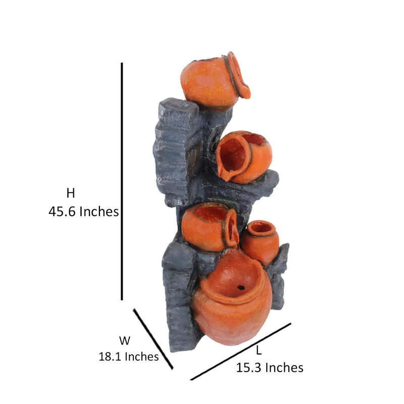 Wonderland Big 5 Makta on Wall Fountain|Floor Standing Fountain|Big Indoor Water Fountain|Large Water Fountain