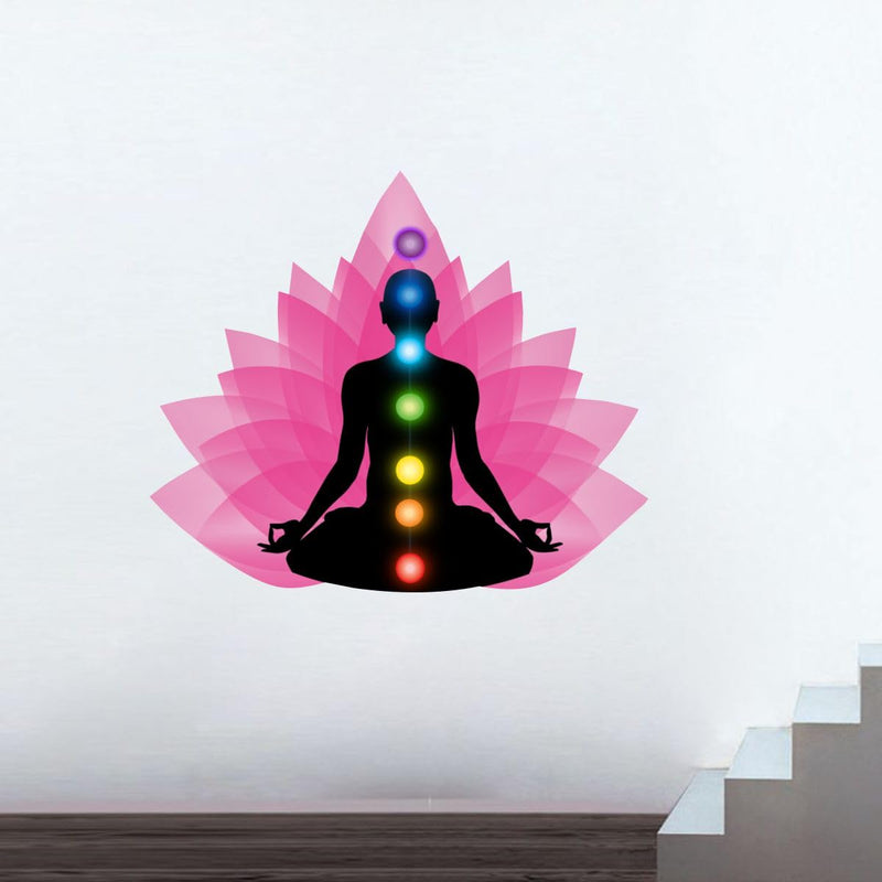 Vcreate Decor Spritual Stream Meditation Wall Sticker & Decal,Size- 58 Cm X 50 Cm