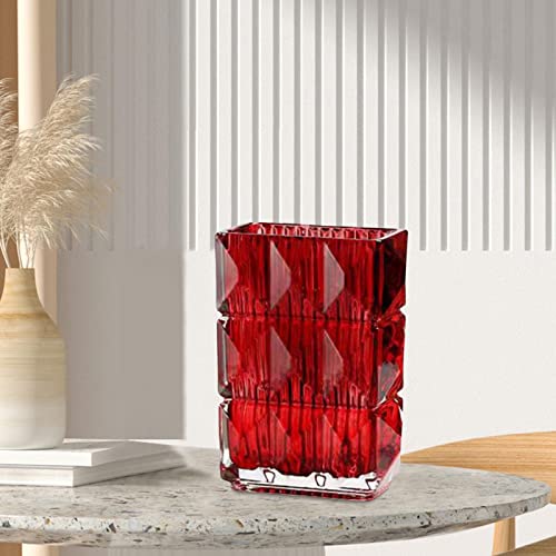 CLUB BOLLYWOOD® Glass Vase for Hydroponic Plant Bud Vase Holiday Plants Terrarium Flower Pot Red 18cm| Home & Garden | Home D?©cor | Vases | Vases