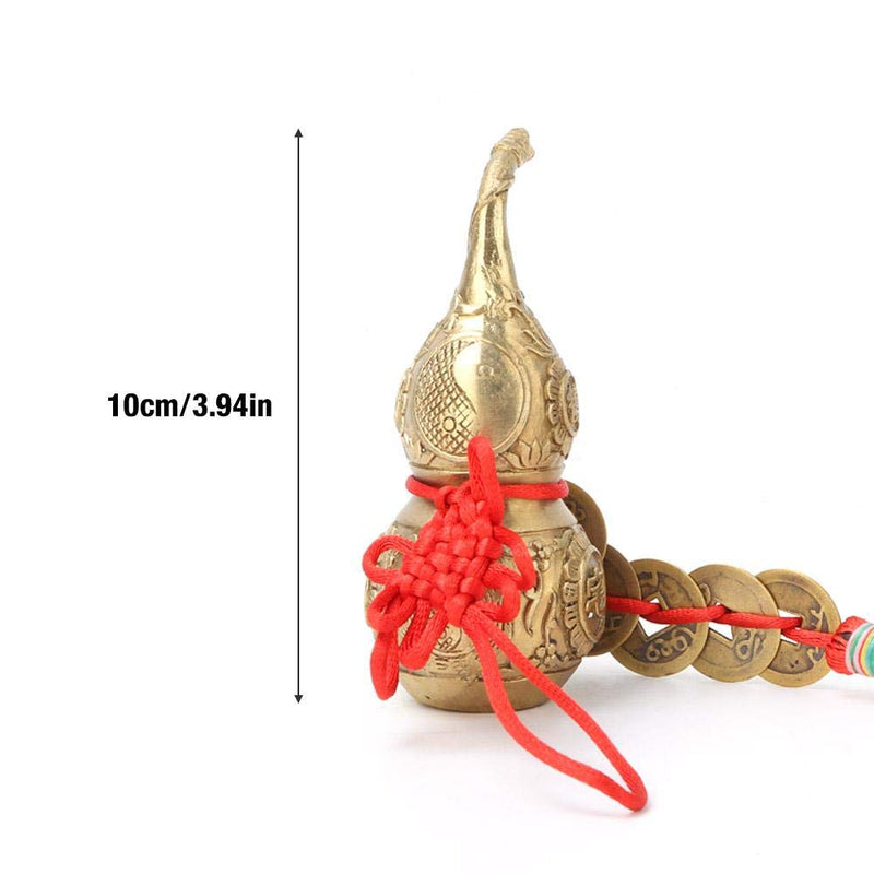 Brass Cucurbit，10CM Tall Cucurbit Luck Treasure Symbol Traditional Gourd Home Decoration Luck Health Treasure Gift Friends