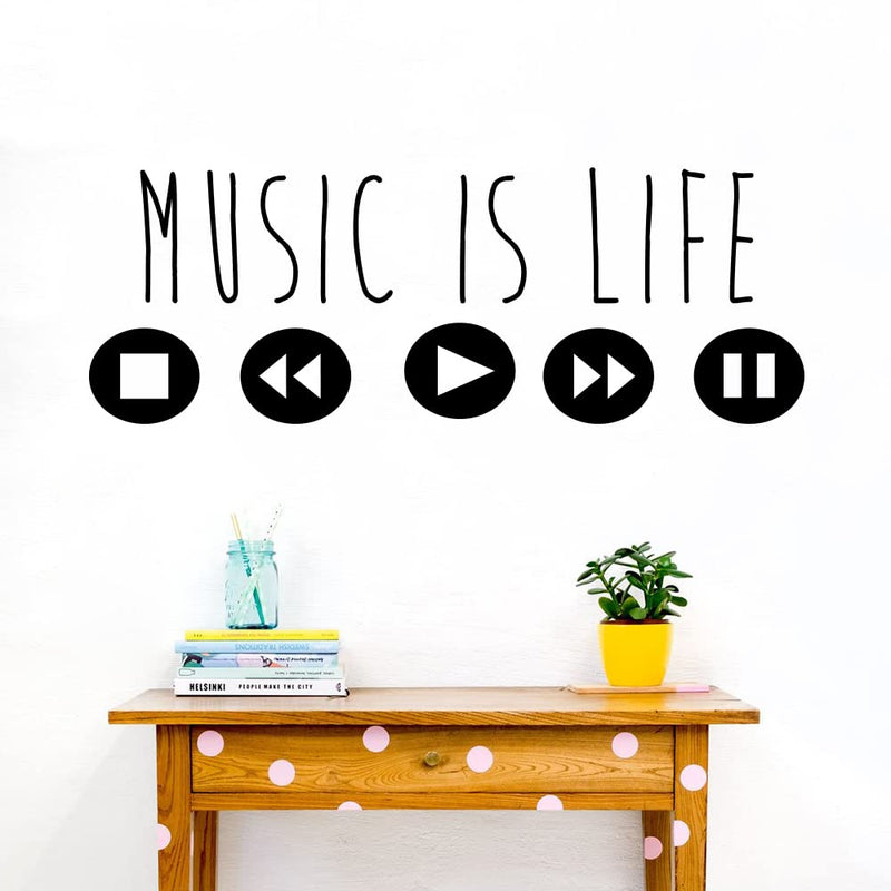 GADGETS WRAP Vinyl Decal Sticker Modern Music is Life (Item Finish Size : 100cm x 36cm)