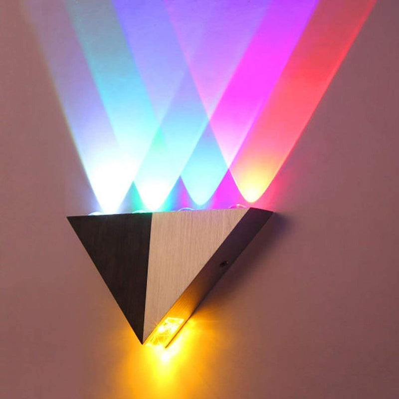 SINOMAN 5 Watts Wall Lamp, Silver, Black, Triangular.