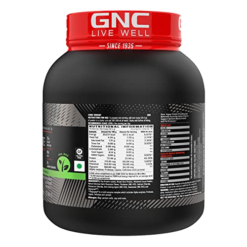 GNC AMP Plant Isolate Protein | 2 lbs | 26 Servings| Vegan Protein | Vegan, Lactose Free & Soy Free |DigeZyme® For Easy Digestion | Active Lifestyle | Healthy Muscles | 25g Plant Protein | 10g EAA | Chocolate Hazelnut