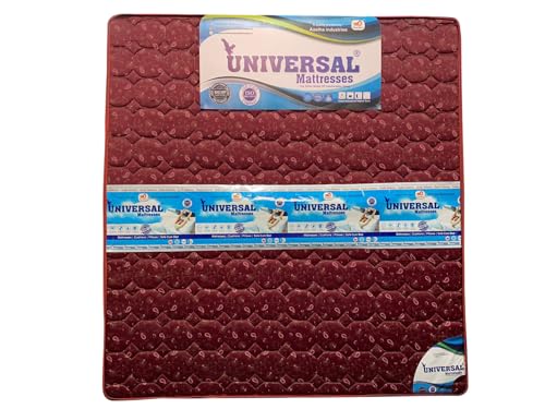 Universal Matrresses Flora Semi Orhtopedic Mattress for Dual Comfort, One Side Pu Foam Other Side Orthopedic Foam (72X60X05)