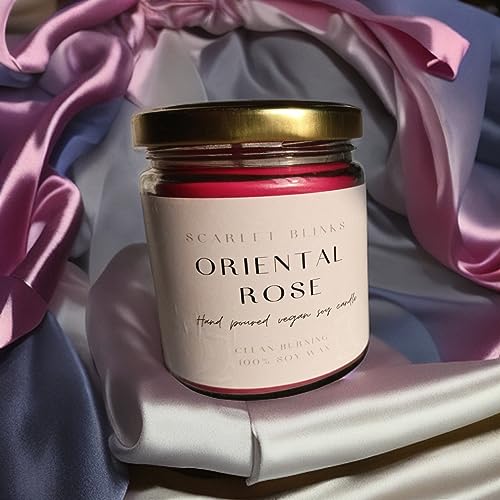 Scarlet Blinks Citrus Sorbet Candles | Blue Mint Candles | Oriental Rose Candles | Soy Wax Candles | Aroma Therapy Candles | Burning Time:- 45HRS Pack of 3