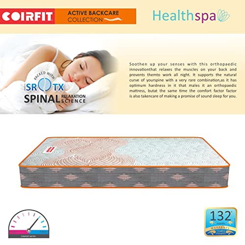 Coir FIT Health Spa with SrtX��Technology 10-inch Queen Size Memory Foam Mattress (Off-White, 72x60x10