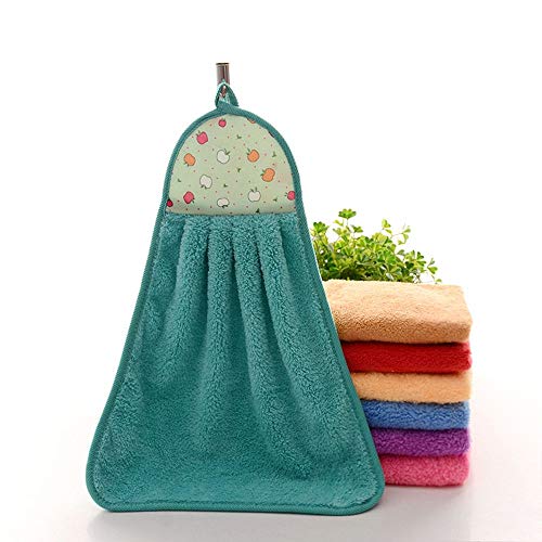 ALOUD CREATIONS 4pc Microfiber Hand Towel | Sink Towel with Hanging Loop | Wash Basin Hanging Hand Towel | for Bathroom Kitchen Home | Multicolour