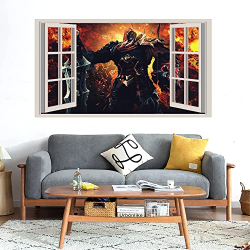 GADGETS WRAP Printed Wall Decal Sticker Fake Window Style Decal (90cm x 50cm) - Wallpaper war Darksiders