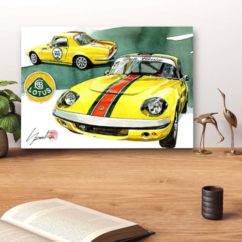 GADGETS WRAP Canvas Gallery Wrap Framed for Home Office Studio Living Room Decoration (14x11inch) - Lotus Elan