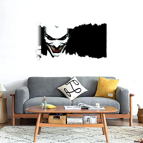 GADGETS WRAP Printed Wall Decal Sticker Scratched Paper Style Wall Decal (90cm x 50cm) - Joker Teeths