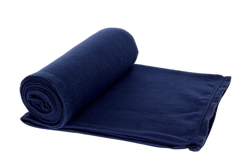 BAVA Home Polar Fleece Thermal Lightweight Single Bed Blanket (Blue)