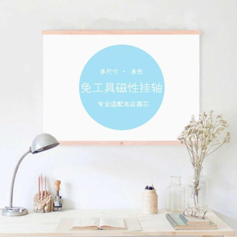 Wholesalestuff DIY Magnet Picture Wooden Frame Painting Photo Poster Hanger White Wood 21cm