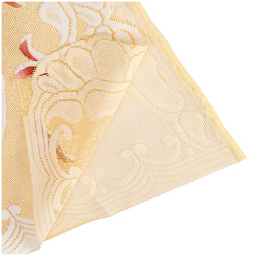 Kuber Industries Cotton Flower Print 5 Seater Slip Sofa Cover Set|Premium Cotton & Flower Print|Pack of 6 (Cream)