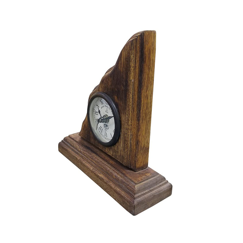 Gola International Antique Replica Handmade Triangle Wooden Table Clock