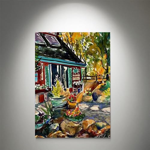 GADGETS WRAP Canvas Gallery Wrap Framed for Home Office Studio Living Room Decoration (9x11inch) - My Sunlit Art Studio Morning