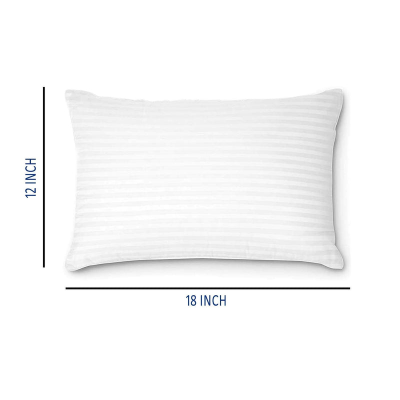 Perfect Sleeper Arika Microfiber Hotel Quality Premium Fibre Soft Cushion, Pillow Filler, 12x18 Inches, White, Set of 5