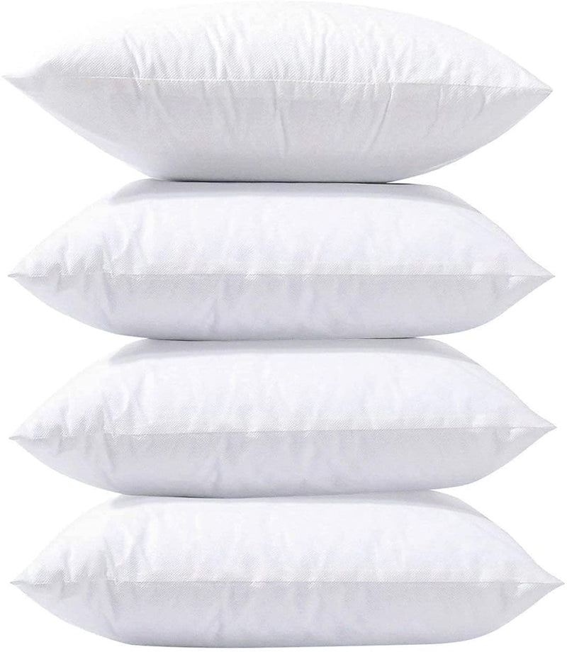 IMSmartMart Black Hosiery Medium Hard Cotton Bed Pillow for Perfect Neck Support (16" x 25") Hard Pillow Set of 04 Satin Strip White