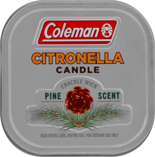 Coleman Pine Scented Citronella Candle, Crackle Wick