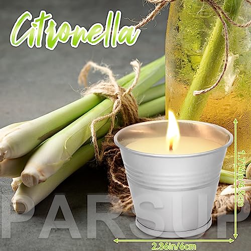 24PCS Citronella Candles - Garden Citronella Scented Candles Outdoors, 120-180 Hours Burning, Natural Soy Wax, Portable Jar Candle Gift Sets for Home Patio Yard Indoors, Balcony, Camping