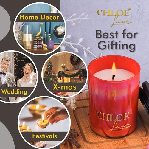 ChloeLuxe Saffron Forest Scented Wax Gifting Candle | 30 to 40-Hour Long Burning | Luxury Aroma Therapy Wax Candle | Scented Candles for Home Decor Gift (Pack of 1)