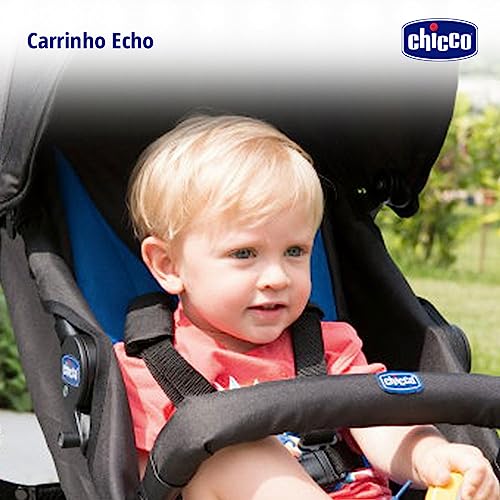 Chicco Echo Stroller with Bumper Bar, Pram for 0 to 5 years New Born / Baby / Toddler / Kid (Boy,Girl), Fully Reclining Backrest with 4 Positions, Adjustable Leg Rest, Compact Umbrella Fold with Easy to Carry Handle, 5-Point Safety Harness, Large Canopy w