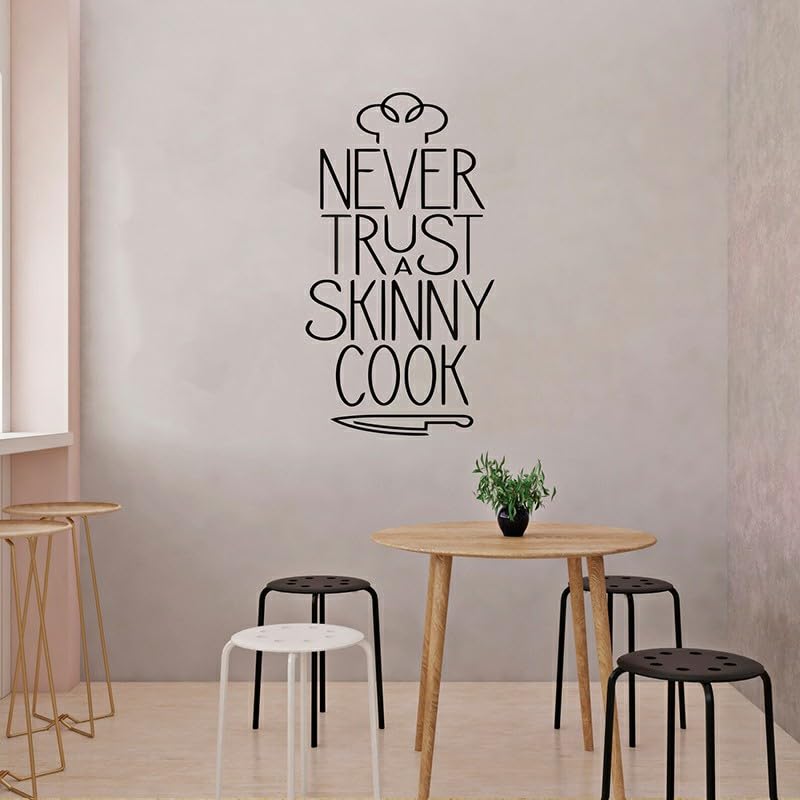 GADGETS WRAP Vinyl Never Trust A Skinny Cook Quotes Wall Sticker Vinyl