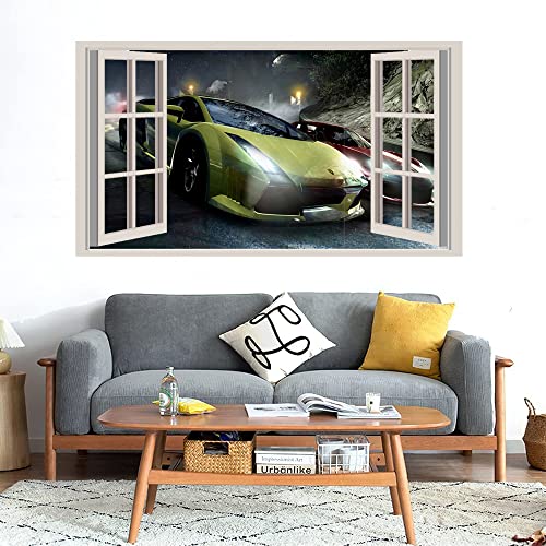 GADGETS WRAP Printed Wall Decal Sticker Fake Window Style Decal (90cm x 50cm) - Need for Speed Carbon Girl