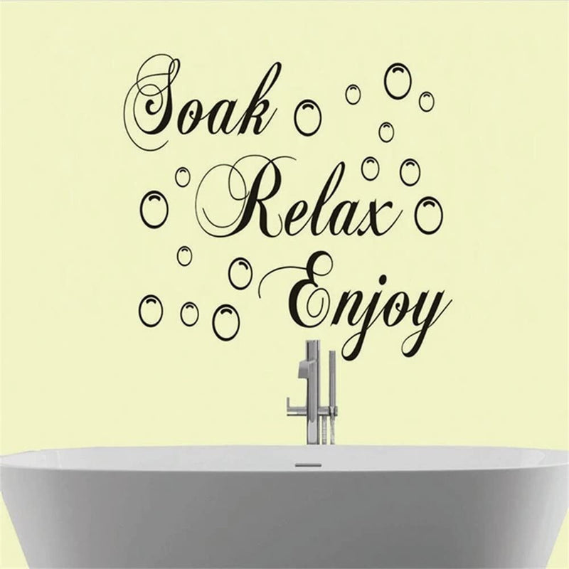 GADGETS WRAP Wall Decal Vinyl Sticker Wall Decoration - Soak Relax Enjoy Words Vinyl Wall Sticker