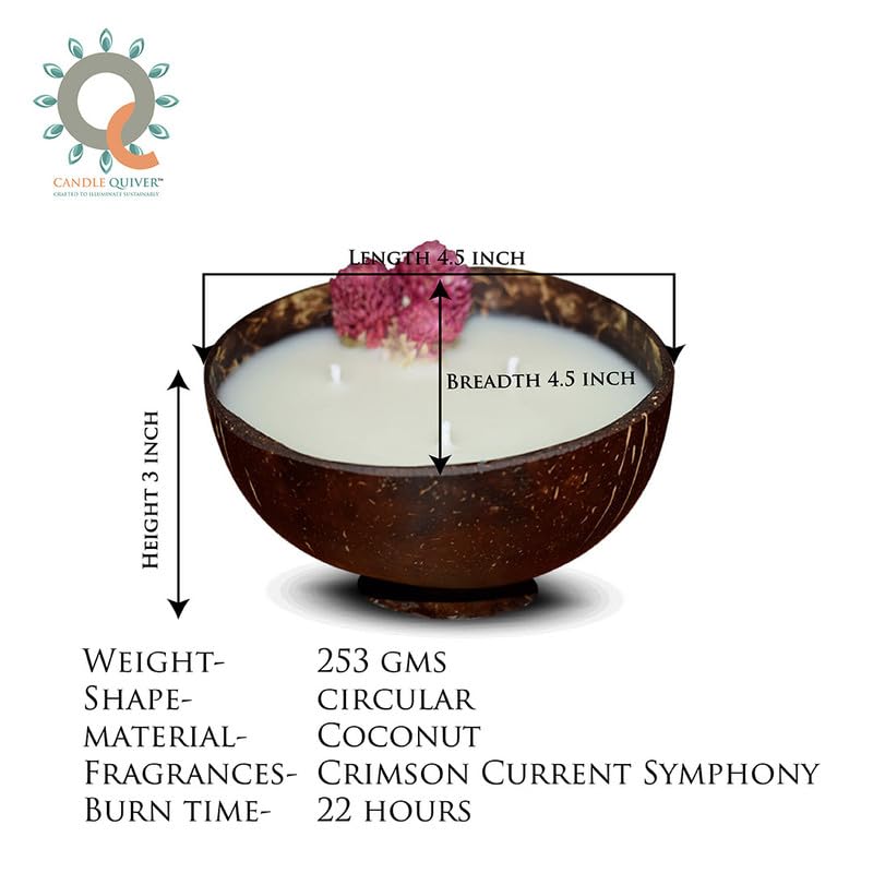 Candle Quiver Crimson Current Symphony Scented Candles for Home Decor & Gifting -22 Hours Burn Time Fragrance Candles for Home