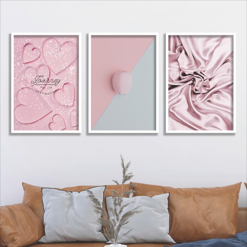 SAF paintings Set of 3 Love Theme Wall Painting for Home Decoration SA-WHITEMX33509