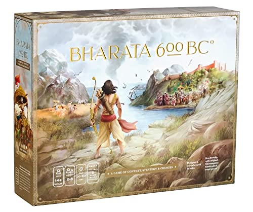 Go India Games Bharata 600 Bc Strategy Board Game For Adults And Children 14+ Years,Multicolor,Pack Of 1 (It Includes 2 Games In One Box!)