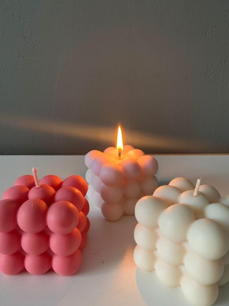 Craftsmith Bubble Candle Pack of 12 Candle (Pink)