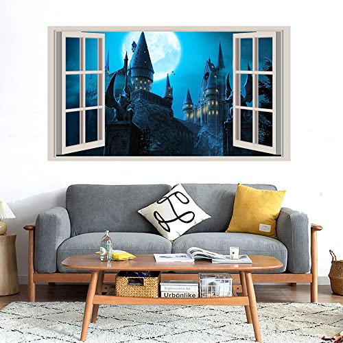 GADGETS WRAP Printed Wall Decal Sticker Fake Window Style Decal (90cm x 50cm) - Ravenclaw