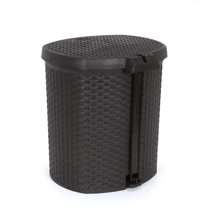 Kolorr Magnum Plastic Pedal Dustbin Medium Size Trash Can Garbage Waste Bin with Lid for Home Kitchen Office Bathroom & Washroom – 6 Liters (Dark Brown)