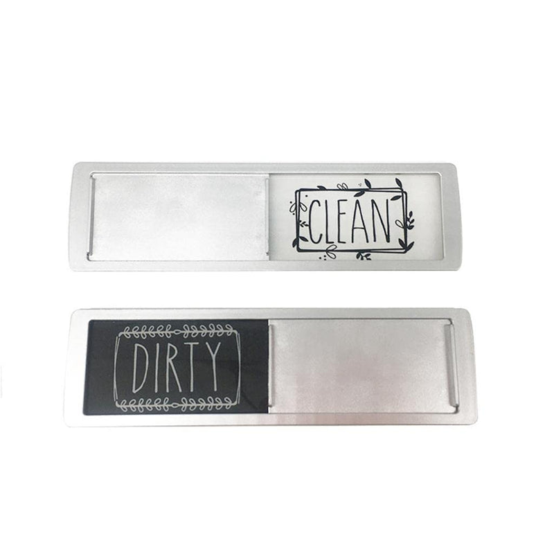 CALANDIS Magnet Clean Dirty Sign Dishwasher Indicator for Kitchen Dishwasher Fridge Black White Silver