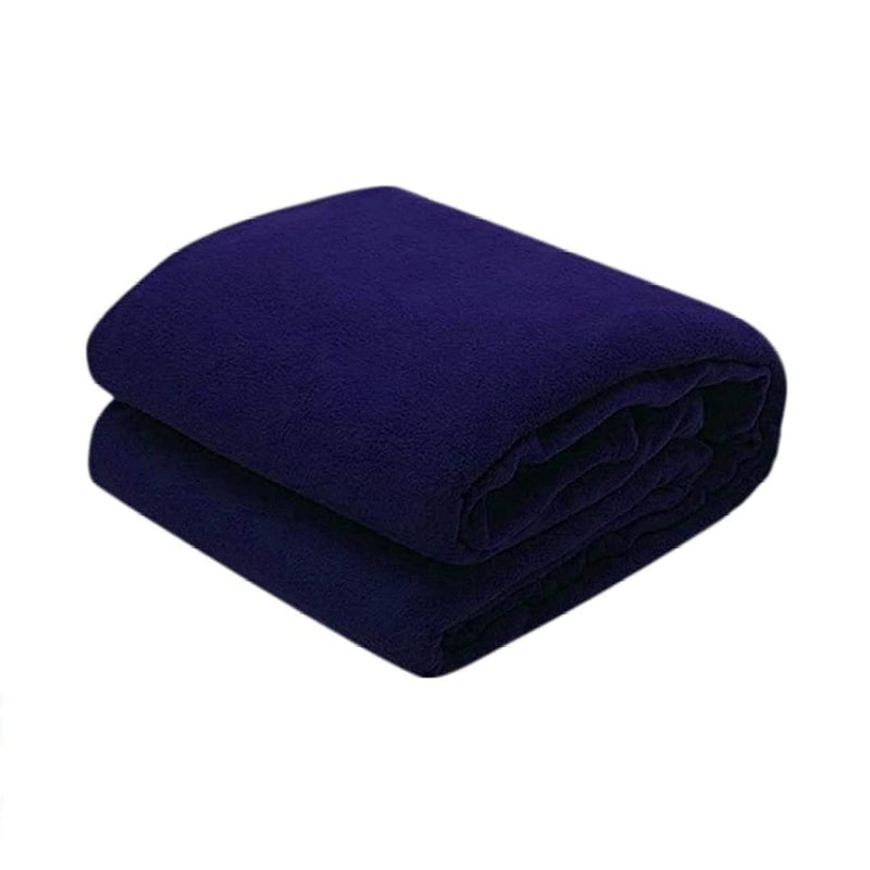 Aapno Rajasthan Soft and Lightweight Mild Winter Polar Fleece AC Blanket - Single Bed - Blue - Pack of 3