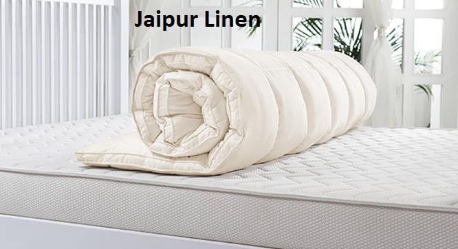 Jaipur Linen 3000 GSM Single Bed Finest Imported Super Microfiber Mattress Padding/Topper- 36 Inch X 75 Inch -Beige