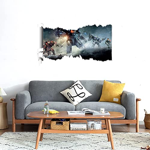 GADGETS WRAP Printed Wall Decal Sticker Scratched Paper Style Wall Decal (90cm x 50cm) - Robots from Space