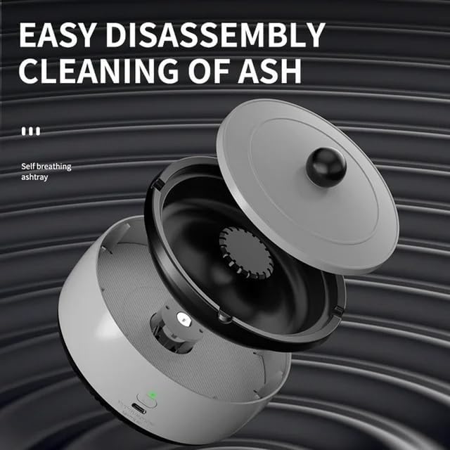 Trendy Nest 2-in-1 Smart USB Chargeable Electric Ashtray & Air Purifier, Smokeless Cigarette Tray for Home, Car, Office (Multicolour 1-Piece)