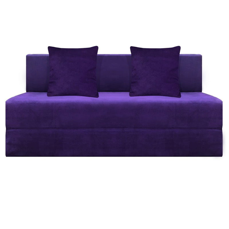 Jayant Furniture House Size-4x6,Feet High-Density EPE Foam Sofa Cums Bed Mattress for Home Two Seater (Purple).