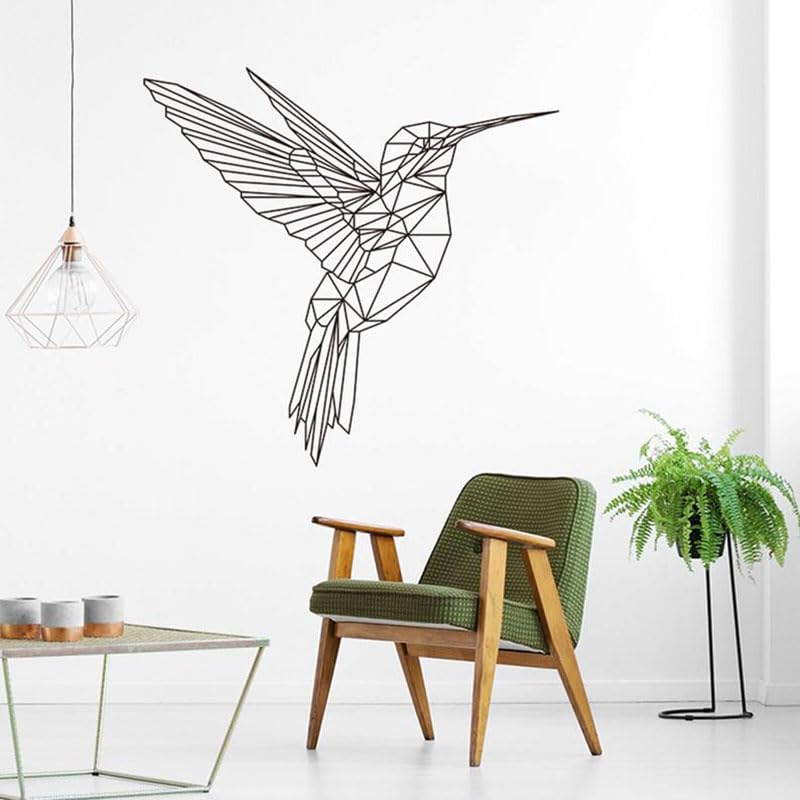 GADGETS WRAP Wall Decal Vinyl Sticker Geometric Colibri Bird for Office Home Wall Decoration