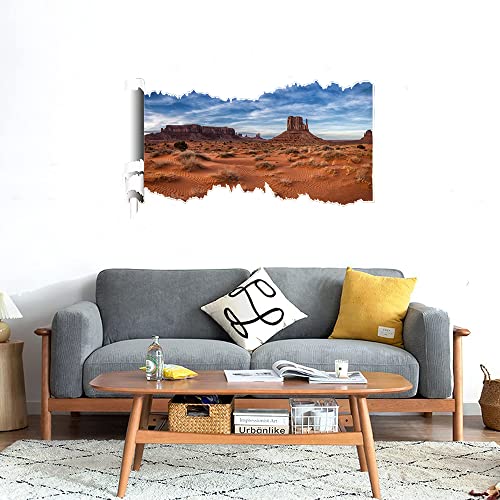 GADGETS WRAP Printed Wall Decal Sticker Scratched Paper Style Wall Decal (90cm x 50cm) - west Mitten Butte in Monument Valley Navajo Tribal Park Arizona