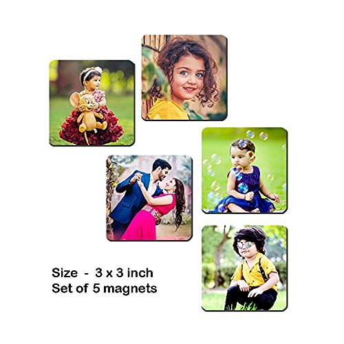 Deep Print Personalized Photo Fridge Magnet (3x3 inch) -Set of 5