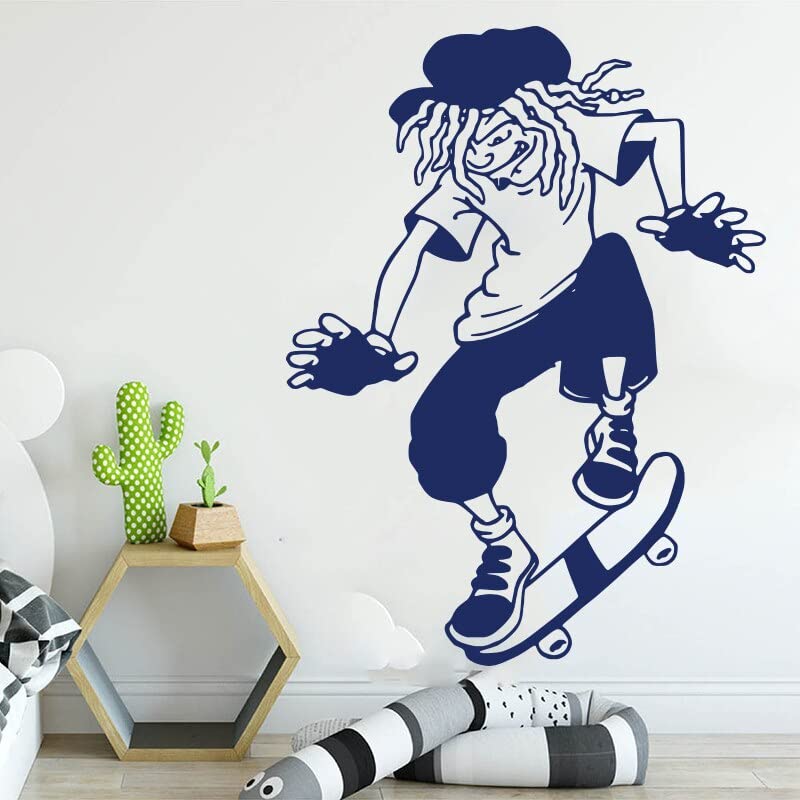 GADGETS WRAP Vinyl Decal Sticker Rasta Stunt Skater Boy (Item Finish Size : 75cm x 56cm)